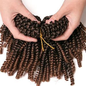 <span class=keywords><strong>Cheveux</strong></span> synthétiques pré-torsadés de 12 pouces, style Spring Bomb Nubian Twist, pré-bouclés <span class=keywords><strong>pour</strong></span> mini-tresses au crochet du Ghana, pré-séparés - Product Image 3