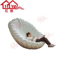 Chaise longue créative en fibre de verre pour extérieur, design moderne, durable, pour espaces publics
