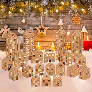 Boîte d'emballage personnalisée en forme de bonhomme en pain d'épices en papier blanc de haute qualité pour calendrier de l'Avent de Noël, cadeaux de fête, vente en gros - Product Image 2