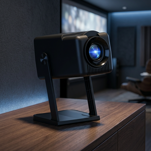 Ruidaze K300 Mini Pocketable Portable <b>Projector</b> 720P 120inch 300 Lumens 360 Gimbal Android 14 WiFi 6 Built-in <b>Speakers</b> Home - Product Image 3