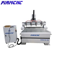 Machine de gravure et de découpe CNC à quatre têtes pour le travail du bois, 1212 1325 1525 2030 2040 2D 3D, pour le bois plat et courbé