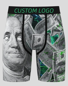 Factory Supplier P-DIY-S-D for Men <strong>Boxers</strong> Stock&amp;Custom logo Text Picture Image Printed Exotic Sports Long Leg Underwear - Product Image 3