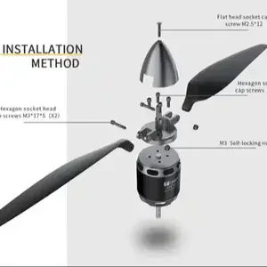 Baling-baling dapat dilipat untuk drone, serat karbon polimer t-motor x-carbon T16X8 ringan