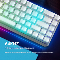 Clavier mécanique sans fil tri-mode à axe magnétique Alibaba Supplier Mars68PRO, 0 zone morte, RVB plug-in, jeu, clavier Socd 0,01 mm
