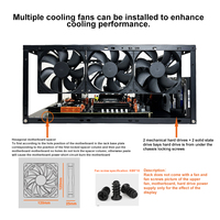 Cadre PC DIY Châssis de Bureau Empilable Banc de Test Ouvert Compatible Cartes Mères ATX MacroATX E-ATX X79 X99