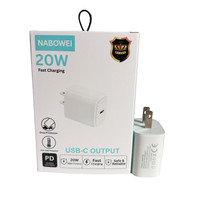Chargeur de téléphone portable USB C PD 20W avec prise US EU, charge rapide TYPE C, adaptateur secteur rapide pour iPhone, Samsung, XIAOMI