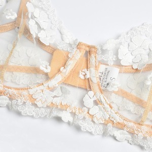 IHOOV Set di Biancheria Intima Tre Pezzi in Pizzo Ricamato con Ferretto, Perizoma e Reggiseno Sexy per Donna - Product Image 6