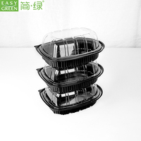 Boîtes à poulet frit jetables biodégradables avec couvercle transparent – Contenants écologiques pour poulet rôti à emporter et rangement pour rôtisserie