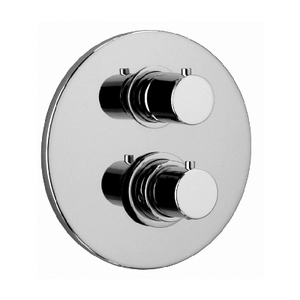 Pièce externe pour mitigeur thermostatique intégré Spartaco, robinet de douche rond chromé 100 mm - Product Image 1