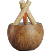 Diffuseur d'arômes ultrasonique en gros Bonfire 300ml, humidificateur d'huiles essentielles à LED style feu de camp, brume froide, décoration d'intérieur