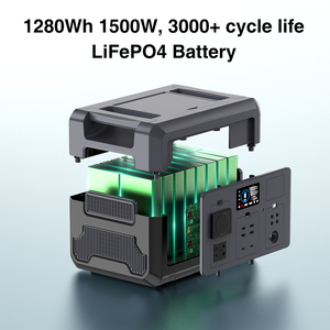 1000W 1500W Máy phát điện năng lượng mặt trời Trạm điện cầm tay cung cấp điện liên tục up lưu trữ pin khẩn cấp - Product Image 5