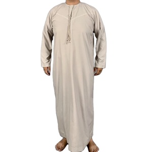 Abaya musulmane Thobe/Tenue Taille Personnalisée Quotidien Décontracté Formel Hommes Omanais Style Haute Qualité Matériel Mussulman Véhémente Adultes - Product Image 1
