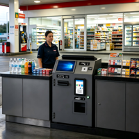 Caisse enregistreuse intelligente à écran tactile, système de paiement automatique en libre-service, système POS tout-en-un, tiroir-caisse, station-service, SDK Intel