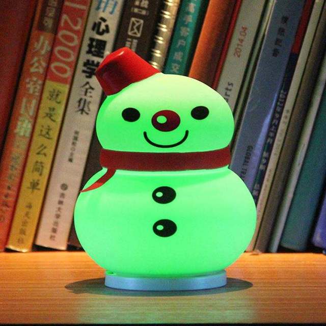 Wholesale Snowman Silicone Led Light USB Rechargeable Night Soft Silicone Touch Sensor Lamp Bedroom Decor Nursery Kitchen Gift
