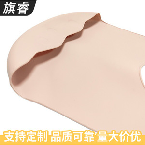 Silicone Baby Bib Light Brown Arc Type Waterproof For 0-12 Months - Product Image 5