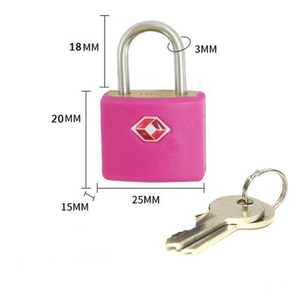 <span class=keywords><strong>Cadenas</strong></span> de bagage de petite taille de haute qualité, <span class=keywords><strong>prix</strong></span> de gros, <span class=keywords><strong>TSA</strong></span> 25 mm, couverture en ABS, avec 2 clés en laiton, haute sécurité - Product Image 2