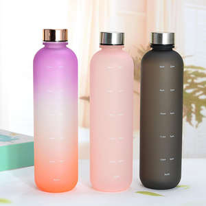 32 Oz Frosted Plastic <b>Sports</b> Water <b>Bottle</b> With Time Marker Made In Vietnam - Product Image 4