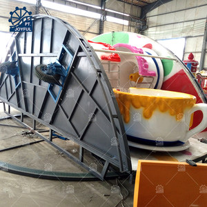 Attraction de fête foraine : Manège des tasses rotatives pour enfants, portable, avec mouvement mécanique, thème tasses à café, pour parcs d'attractions - Product Image 3