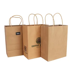 Custom Wholesale Kraft Paper Bag with Three Strands of Rope Recyclable with Gold Foil Stamping Matt Lamination Rigid Boxes