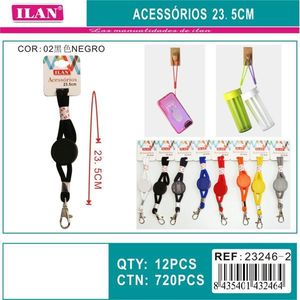 อุปกรณ์เสริม Ilan สายคล้องคอขนาด 23.5 ซม. พร้อมคลิปสำหรับใส่โทรศัพท์และที่วางขวดน้ำ - Product Image 1