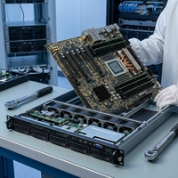 Assemblage de circuits imprimés HDI haute densité pour serveurs IA, PCBA multicouche pour calculs avancés, fabricant OEM/ODM Hechengda PCB-1