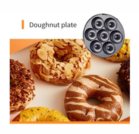 Machine à donuts, machine à gâteaux électrique 3 en 1, gaufrier et grille-pain à desserts détachable, équipée de plaques antiadhésives détachables