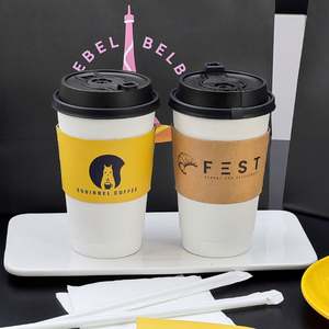 Manchons d'emballage pour café personnalisés écologiques, manchons pour gobelets à café chaud, manchons en papier cartonné pour boissons chaudes - Product Image 5