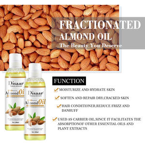 Aceite blanqueador corporal de almendra natural al por mayor de Disaar, aceite esencial de almendra pura de estilo Original para piel nutritiva e hidratante - Product Image 3