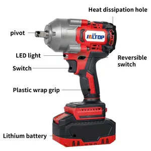 Llave eléctrica de batería de litio sin escobillas de 600Nm llave eléctrica inalámbrica de alto par