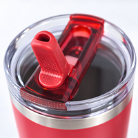 Couvercle rabattable étanche 2025 avec paille pour gobelet ProTour 40oz Durable avec fonction d'absorption des chocs Couvercle de remplacement en paille sans BPA