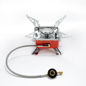 Estufa de cartucho de acero inoxidable plegable portátil para acampar al aire libre, senderismo, viajes por carretera, diseño de tipo dividido, combustible de <span class=keywords><strong>butano</strong></span> a prueba de viento - Product Image 1