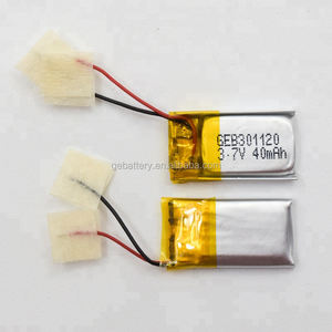 Geb Hoge Kwaliteit Lage Prijs <span class=keywords><strong>3</strong></span>.7V Oplaadbare 40Mah Lithium Polymeer Batterij Cel Pack 301120/301020 Pouch Lithium Ion Batterijen - Product Image 2