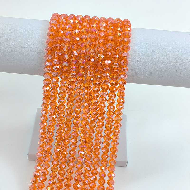 Factory Cheap Price 2/3/4/6/8mm Loose Beads Faceted Crystal Tyre Beads Rondelle Glass Beads for Jewelry Making
