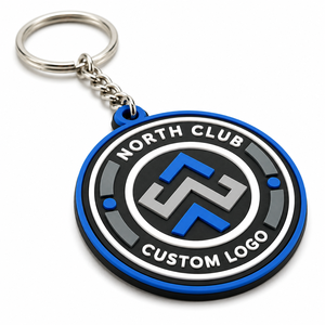 Wholesale Creative Sport Style Silicone Round <b>Keychain</b> <b>Custom</b> 3D/2D Logo Soft Rubber Pvc <b>Keychain</b> With Keyring - Product Image 3