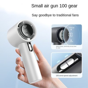 Quạt mini cầm tay USB tốc độ cao, sạc nhanh, nhỏ gọn, màn hình kỹ thuật số, quạt để bàn gia dụng, chất liệu nhựa WX638 - Product Image 2