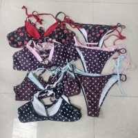 ODM OEM Personnalisé Ensemble Bikini Rétro 2 Pièces pour Femme, Haut Rembourré Sexy à Bretelles Croisées et Bas à Nouer sur les Côtés, Série Bikini Fabricant