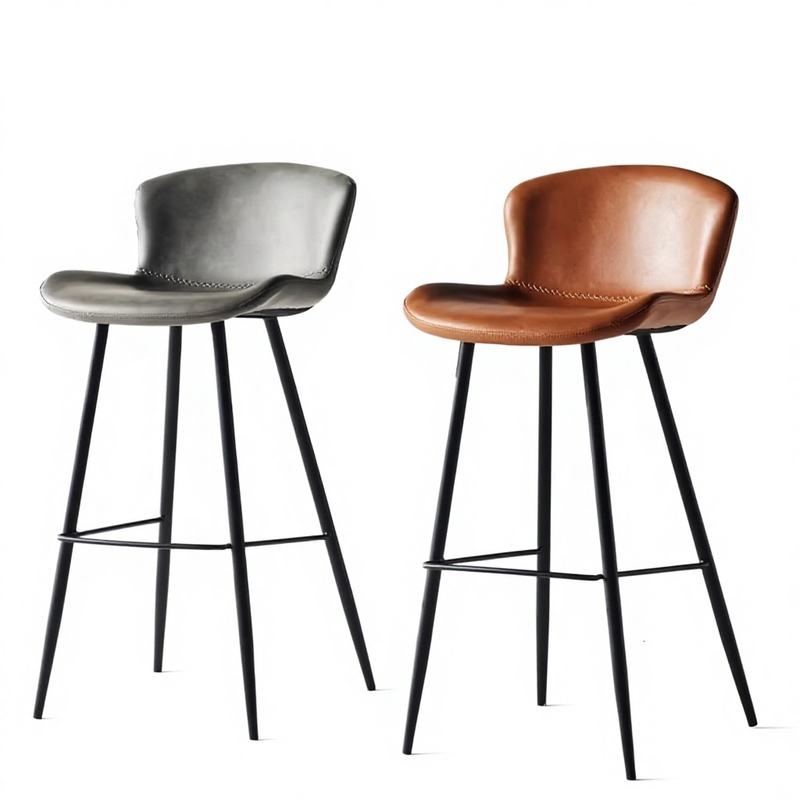 Leather Bar Stool Height Adjustable Swivel