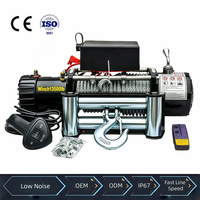 Treuil électrique robuste en cuivre pur, moteur CC 12V 24V, frein automatique, antidérapant, sans fil, CE, 10 tonnes, pour camion, remorque, ferme, traction