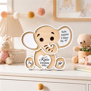 Targa in Legno Personalizzata con Informazioni sulla <span class=keywords><strong>Nascita</strong></span> del Bambino, Decorazione per Cameretta, Regalo per Neonati - Product Image 2