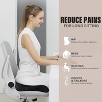 Coussin de siège, coussins de chaise de bureau, coussin pour les fesses, pour voiture, longue assise, coussin de chaise en mousse à mémoire de forme pour le dos, le coccyx, soulagement de la douleur du coccyx
