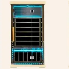 Sauna infrarouge Bluetooth pour la maison avec haut-parleur, en bois de pruche canadien massif, design moderne, pour appartement, éclairage électrique <span class=keywords><strong>7</strong></span> couleurs - Product Image 5
