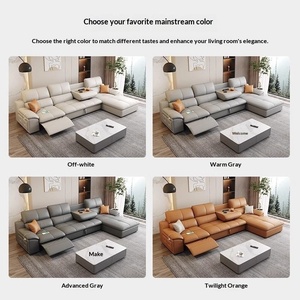 Divano Letto a Parete Retrattile in Pelle Pieno Fiore con Porta USB, Adatto per Appartamenti Piccoli e Grandi, Stile Moderno Minimalista - Product Image 3