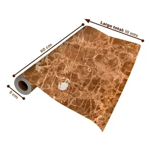 Autocollants muraux en PVC imperméable effet marbre pour la rénovation de la cuisine, imprimés numériquement, rouleau rectangulaire, 60 cm x 10 m, EGTMA HOG.287 - Product Image 1