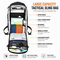 Sac de Poitrine Tactique Durable pour Homme, Sac à Bandoulière Unique Camouflage pour Cyclisme et Sports de Plein Air, Sac Diagonal pour Randonnée et Camping