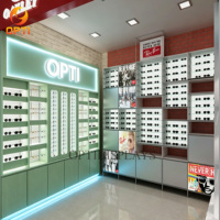 Meuble de magasin d'optique mural intégré pour présentoir de lunettes de soleil, idéal pour la décoration intérieure - Vente chaude