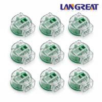 Conector UG Profesional con Tapa Verde, Relleno de Gel, Impermeable, de 2 Cables, Junta IDC para Empalme de Datos Telefónicos
