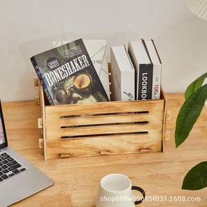 Shangoo Wooden Storage <b>Basket</b> Rectangle Handle Home Desk Organizer <b>Display</b> Box For Snacks Sundries Farmhouse Decor - Product Image 2