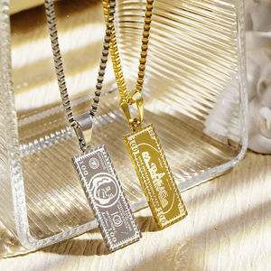 हॉट सेलिंग क्रॉस-बॉर्डर स्टेनलेस स्टील $1 मिलियन डॉलर बिल हार रॉक स्ट्रीट शैली ट्रेंडी यूनिसेक्स गोल्ड-प्लेटेड गिफ्ट मनी - Product Image 1