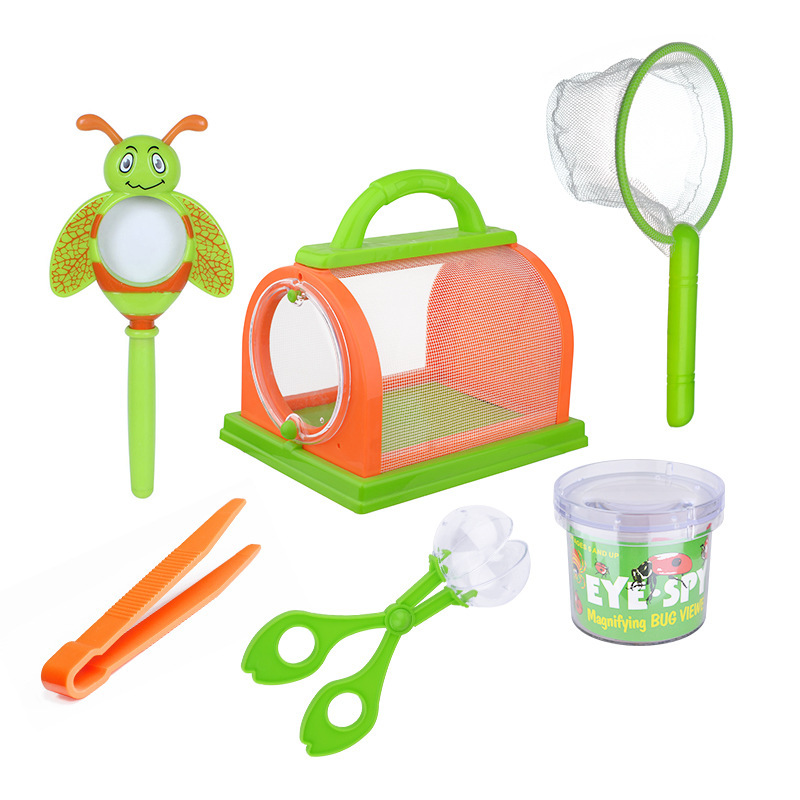 Gadpiparty Kids Critter Tools Set - Observation Cage, Cup, Magnifier, Tweezers, Net (Pink) - View #13