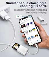 Lector de Tarjetas SD para iPhone y iPad con Ranura Dual para MicroSD/SD, Adaptador de Tarjeta de Memoria con Conector Dual Lightning y USB-C para Fotografía